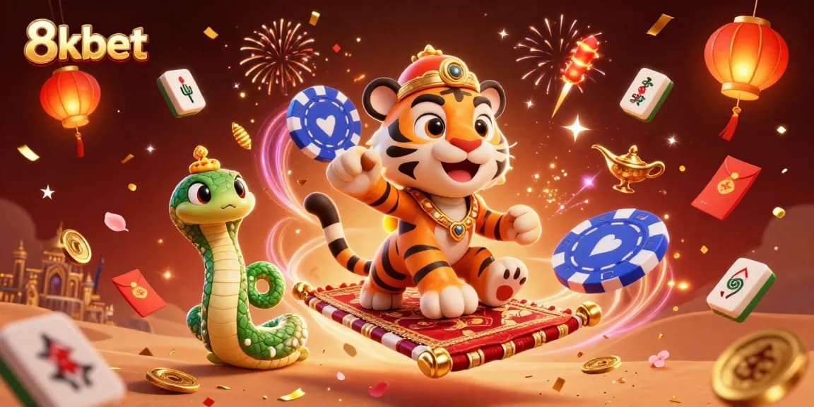 Experience winning on 8kbet with high-stakes action in an exhilarating casino scene themed around Arabian Nights.