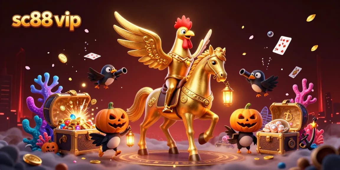 Engage with sc88 vip in a vibrant casino scene featuring dynamic characters and glowing treasures.