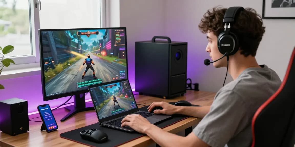 Pengguna terlibat dengan basket168 demo di laptop, suasana gaming interaktif yang modern.