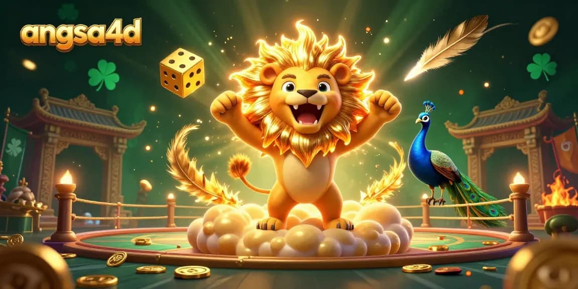 Experience thrilling gameplay with angsa4d's vibrant casino scene featuring dynamic characters and golden elements.
