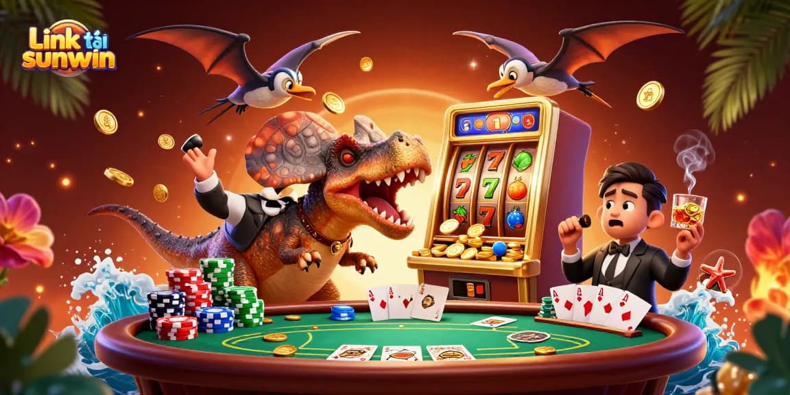 Catch the exciting Link tải sunwin for jackpot wins as dinosaurs enjoy casino fun!
