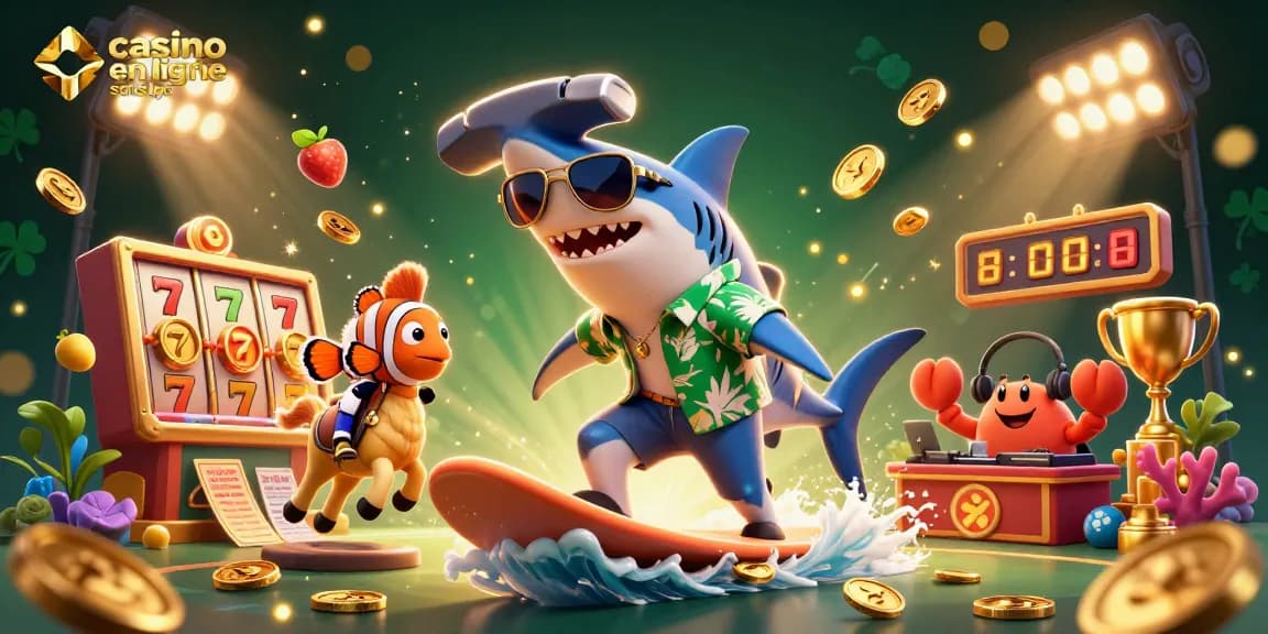 Jouez à des jeux passionnants au casino en ligne sans kyc mettant en scène une scène 3D vibrante avec des personnages amusants interagissant.