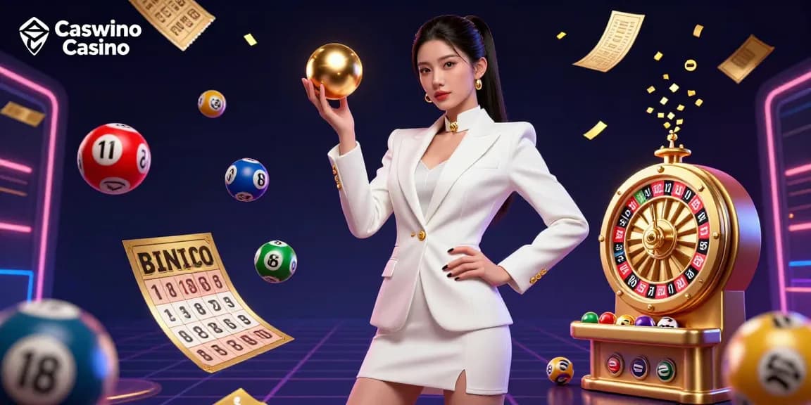 Experience the excitement at Caswino Casino with vibrant game elements and a stylish atmosphere.