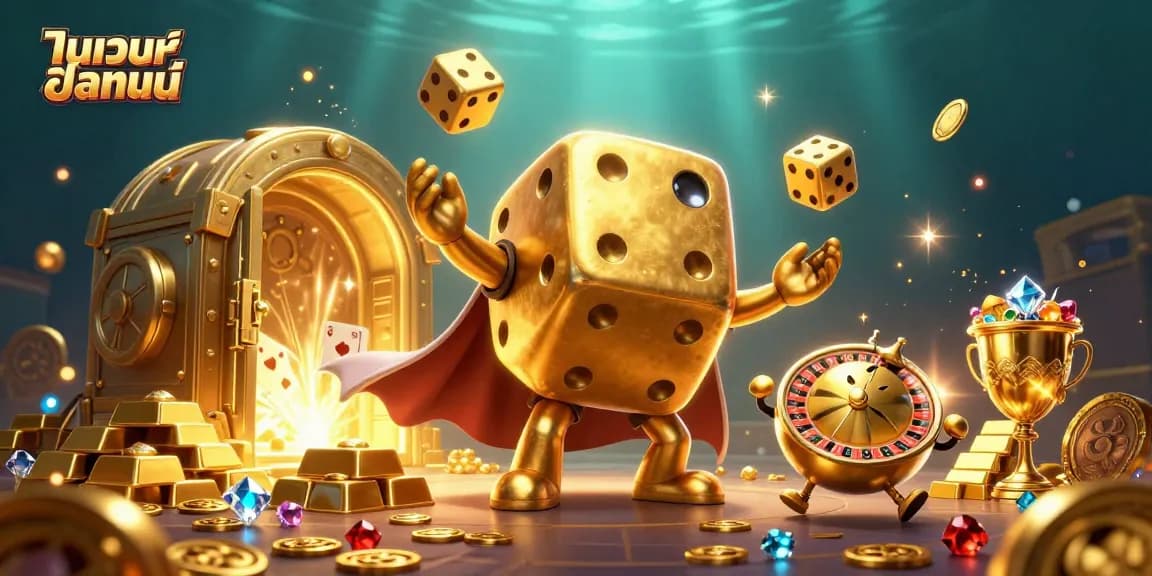 เล่นแทงบอลออนไลน์ผ่านภาพ 3D ที่มีลูกเต๋าทองแดงและความตื่นเต้นในคาสิโน