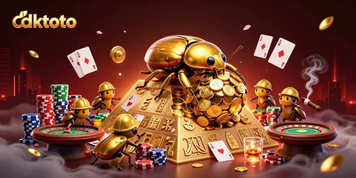 Engage with dktoto's exciting live baccarat casino experience featuring vibrant 3D illustration.