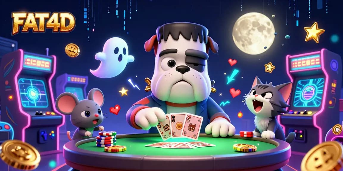 Join FAT4D to enhance your winning chances at the casino with thrilling visuals of engaging characters and gaming excitement.