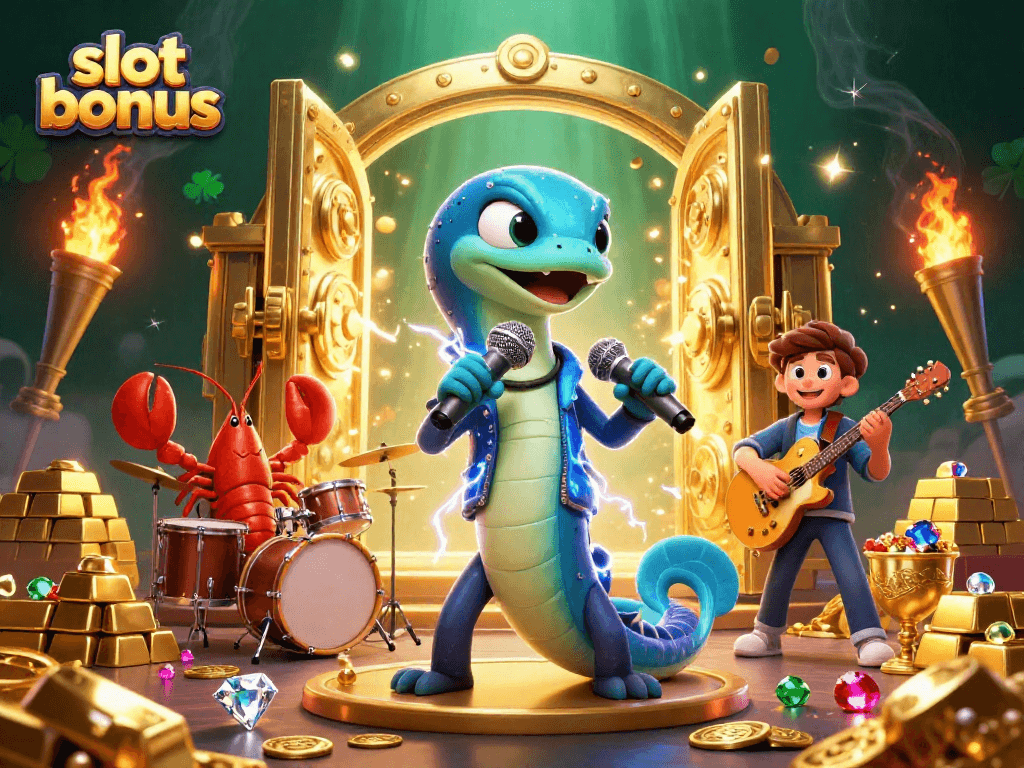 Experience the excitement of slot bonus with vibrant underwater casino characters and dynamic elements.