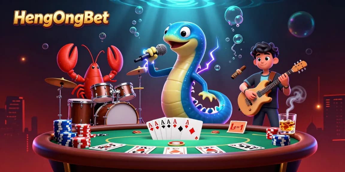 Experience the excitement of HengOngBet in a vibrant underwater casino showcase with engaging character performances.
