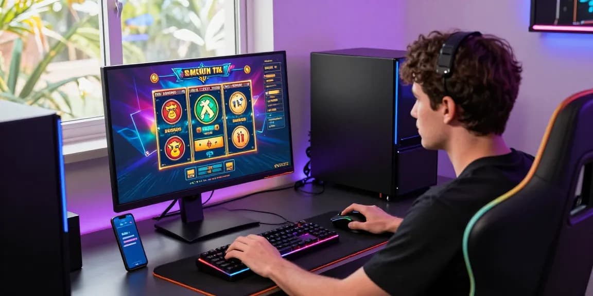 Engaging scene showcasing a player's experience with Link Alternatif Cemeslot in a modern online gaming setup.