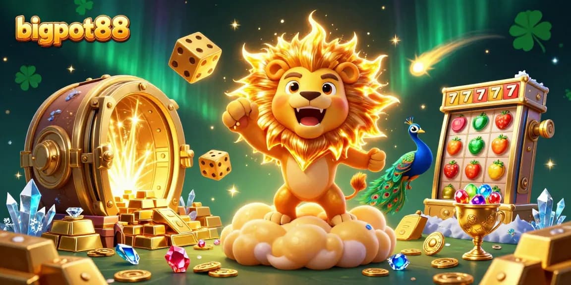 Experience bigpot88 excitement with vivid gaming elements in a dynamic casino scene.