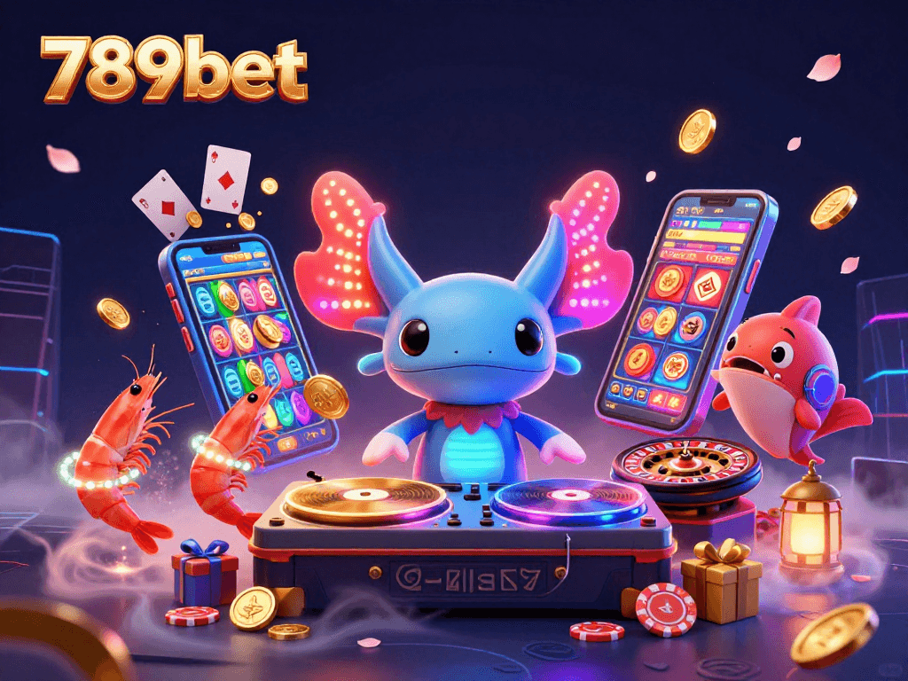 Spin golden slots with 789bet's colorful gaming action and vibrant characters engaging in fun