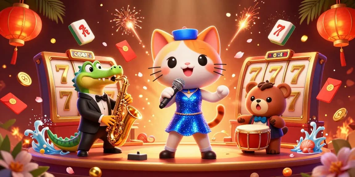 Experience the vibrant gaming action at 666F with an engaging casino scene featuring unique characters and elements.