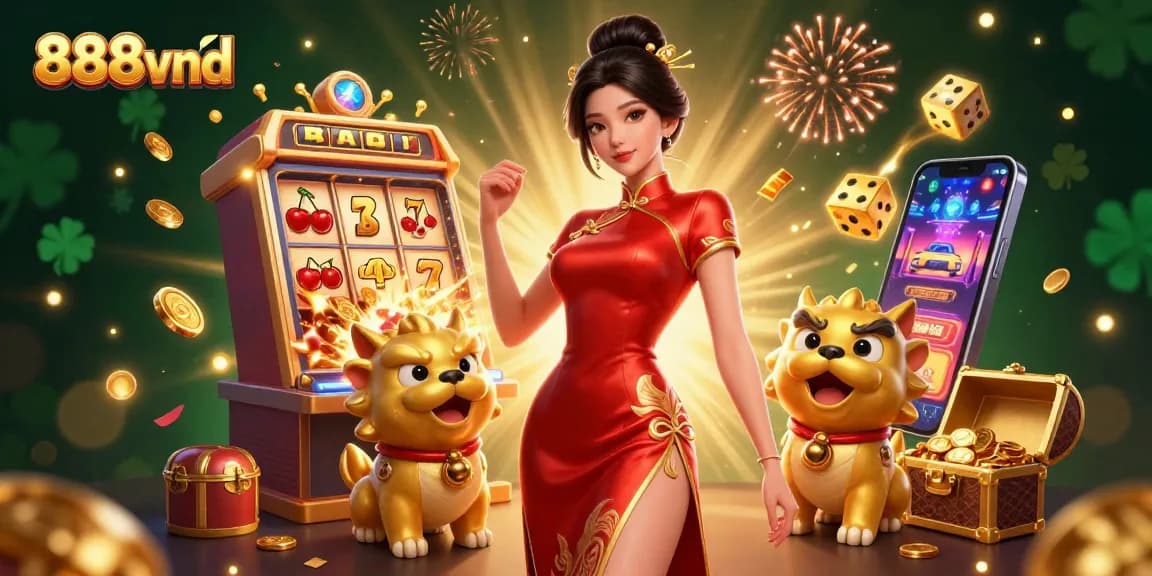 Experience thrilling slot games at 888vnd with vibrant characters and dynamic gameplay elements.