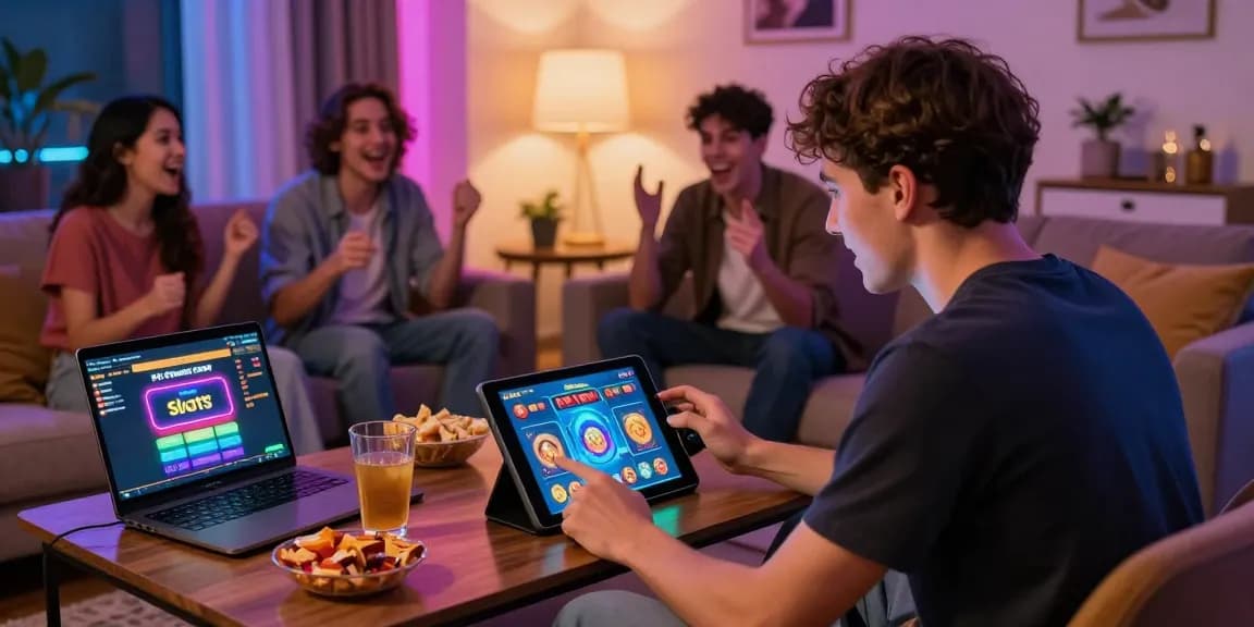 Enjoying the best game experience on Slots PK app with friends during a lively gaming night.
