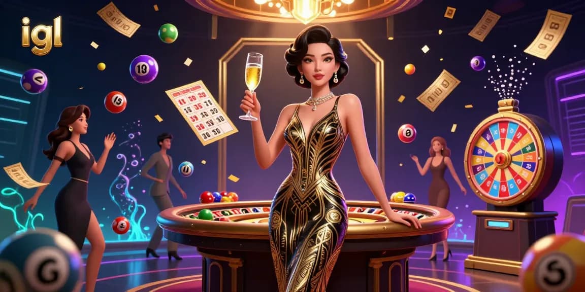 Engage with the thrilling atmosphere at igl casino featuring vibrant lottery elements and glamorous scenes.