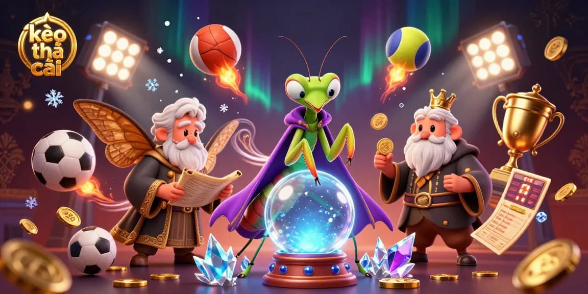 Experience winning action with kèo nhà cái in this vibrant 3D sports betting illustration.