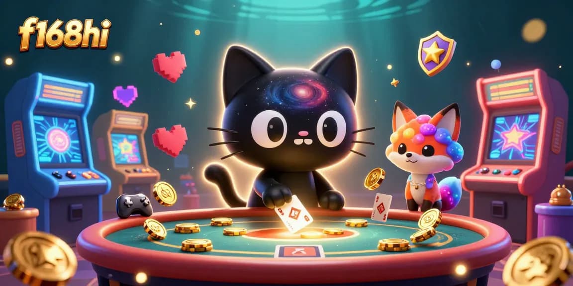 Join the cosmic fun at f168hi with colorful gaming elements and vibrant casino action!