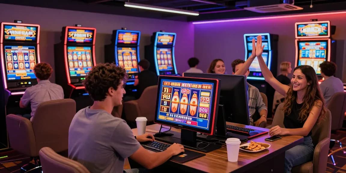 Pengalaman bermain di situs slot gacor dengan suasana ceria dan kemenangan bersama teman.