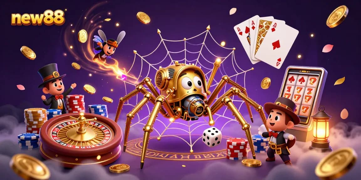 Engage in thrilling gaming at new88 with 3D steampunk elements and casino action.