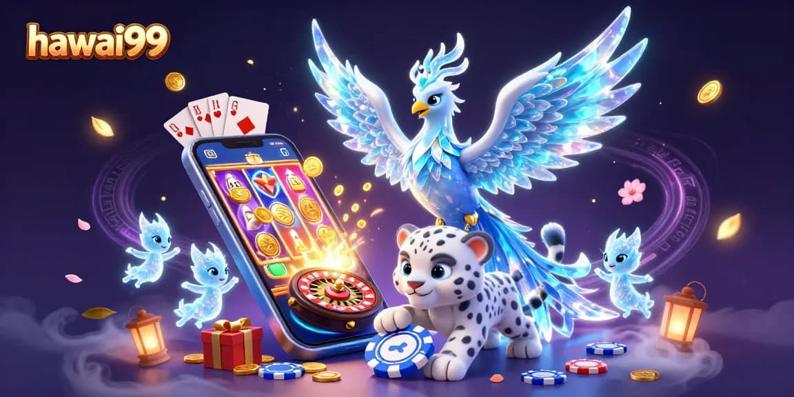 Engage with hawai99, a vibrant scene showcasing gaming excitement with captivating characters and casino elements.