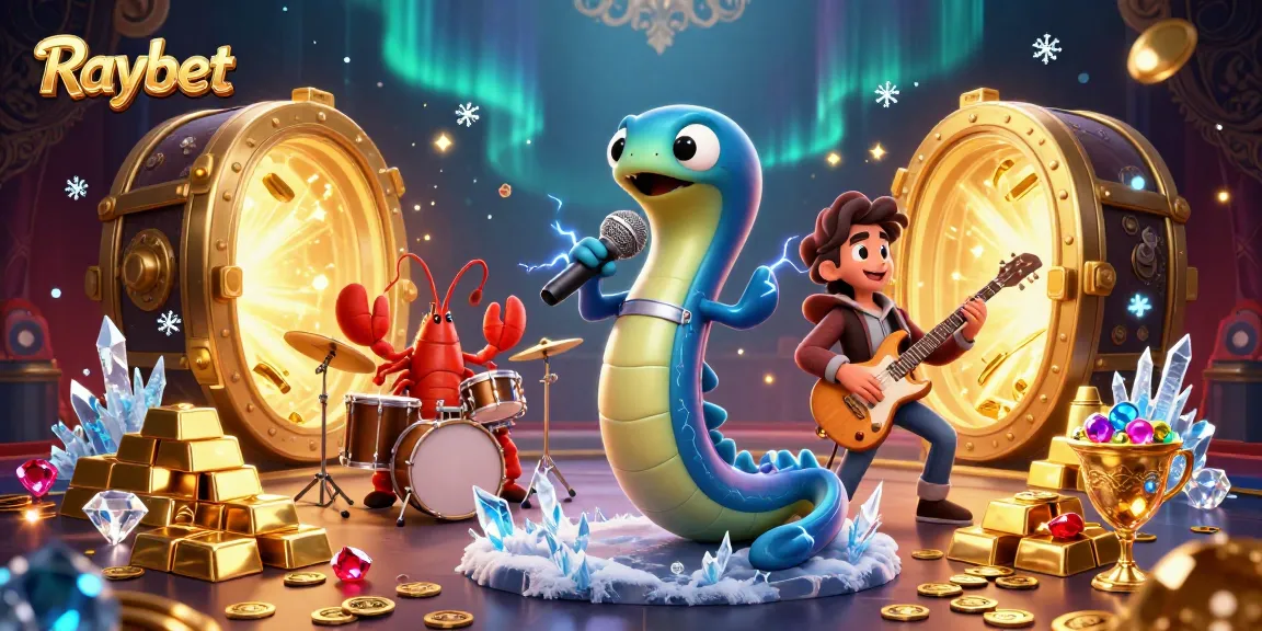 Experience the excitement of Raybet with a vibrant underwater casino scene featuring unique characters and treasures.