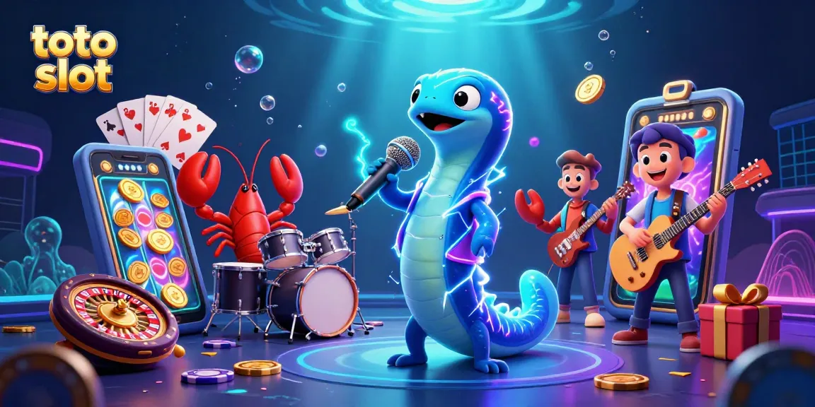 Engage in thrilling action with a dynamic underwater scene of the toto slot featuring an electric eel DJ.