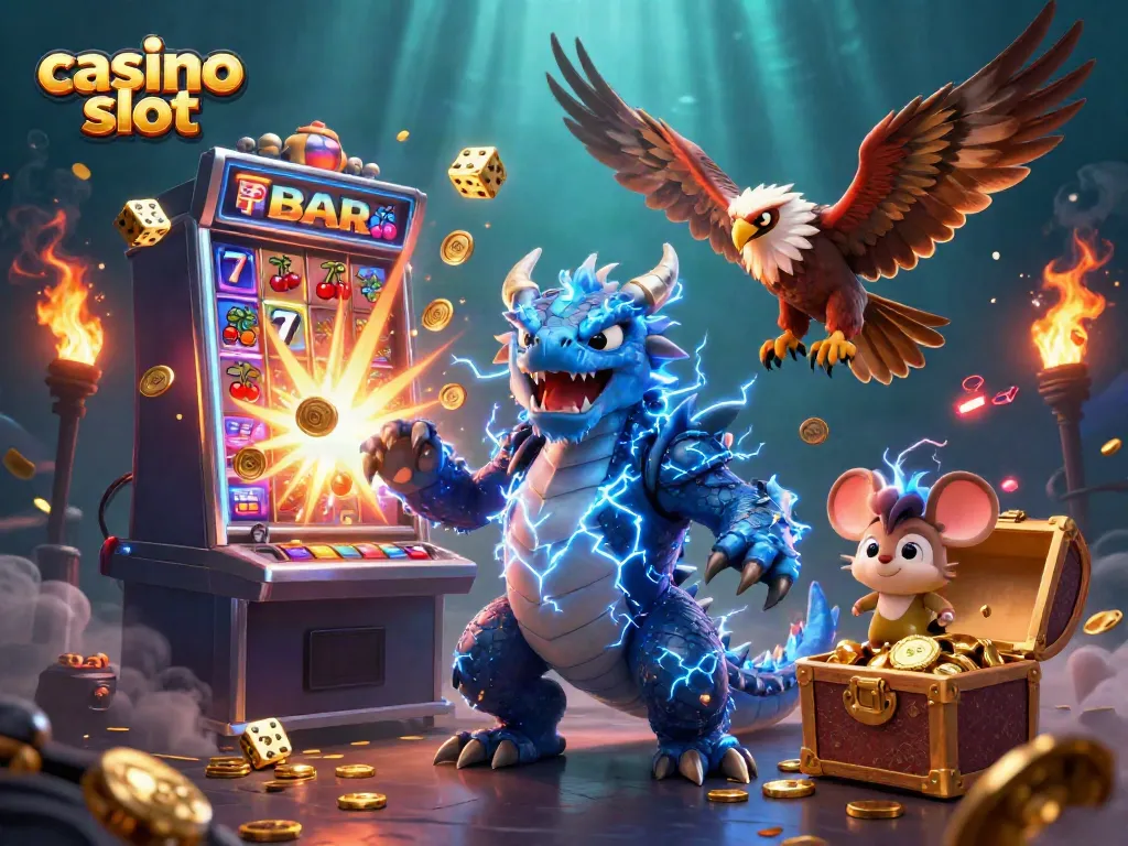 Spin the casino slot machine with vibrant characters and thrilling action.