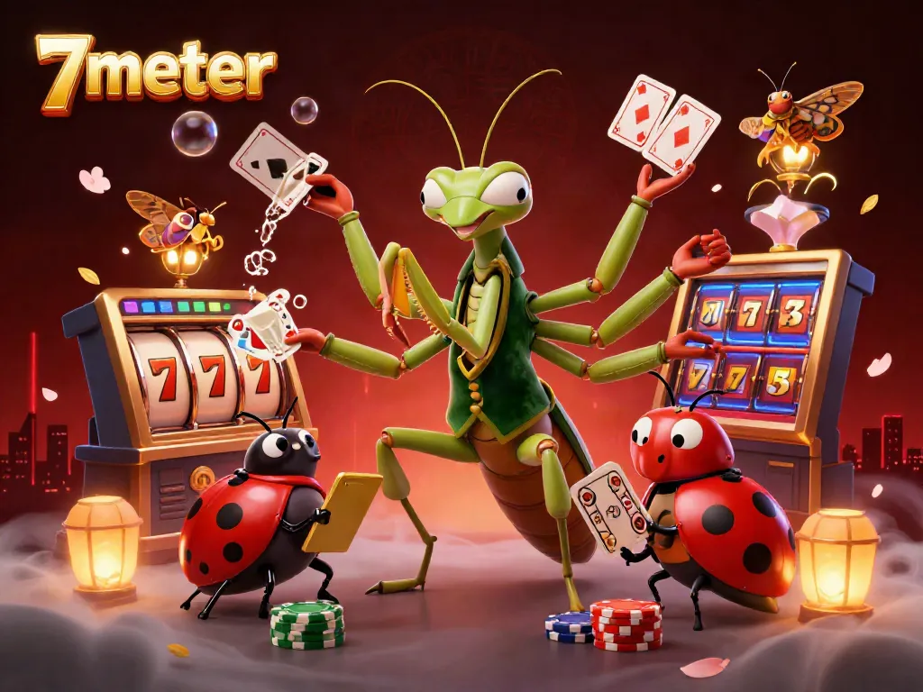 Experience thrilling betting at 7meter with a lively casino scene featuring a card sharp and pit boss.