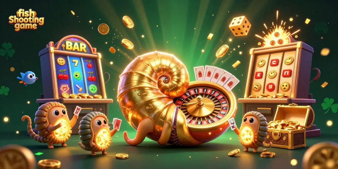 Engage in the thrilling fish shooting game with a vibrant underwater scene filled with colorful sea creatures and jackpot excitement.