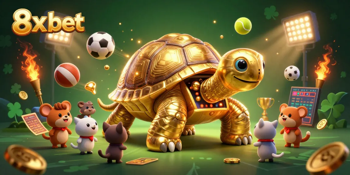 Join the excitement of 8x bet where players enjoy thrilling sports betting with golden trophies and action-packed elements.