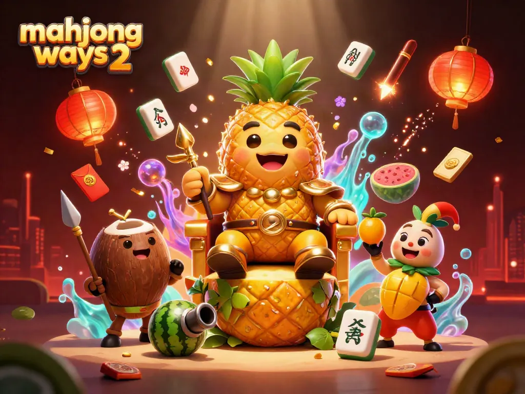 Experience high-stakes fun with mahjong ways 2 in this vibrant 3D casino illustration filled with lively characters and dynamic elements.