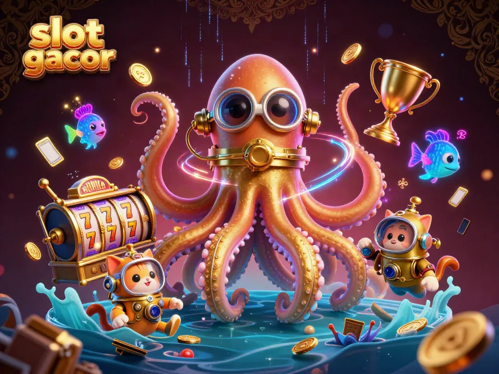 Slot gacor menarik perhatian dengan karakter 3D kustom dalam latar yang cerah dan mencolok.