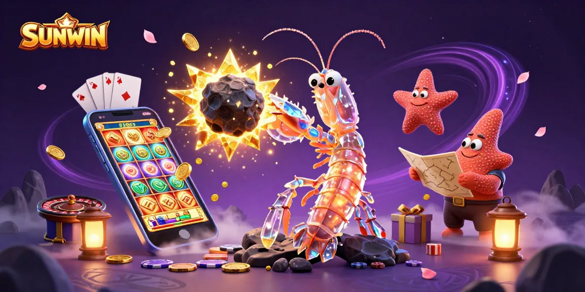 SUNWIN players enjoy dynamic gaming experiences with vibrant slot games and colorful characters in a bustling casino atmosphere.