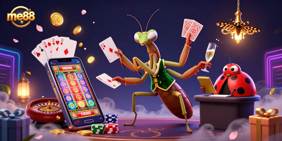 Experience the thrilling me88 casino scene with dynamic gaming action and vibrant characters.