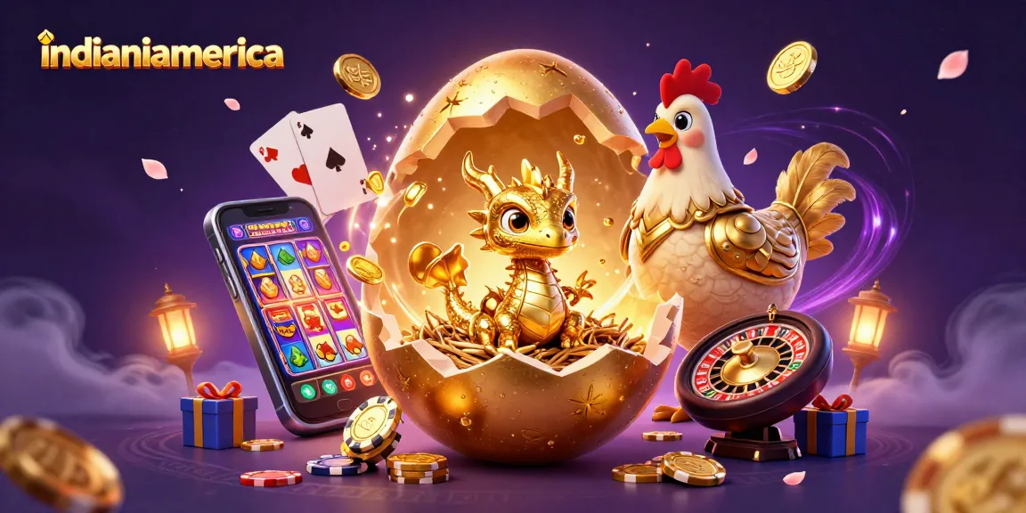 Engage with the dazzling magic of indianiamerica's casino world, featuring a golden dragon and exciting slot games.
