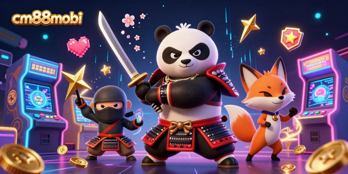 Experience thrilling gameplay at cm88mobi with a samurai panda, ninja fox, and spirit tanuki.