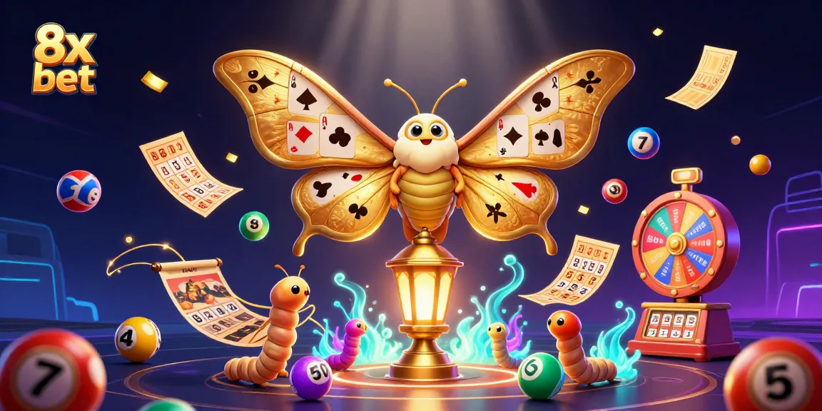Experience the thrill of winning at 8x bet with vibrant lottery elements and colorful motifs.