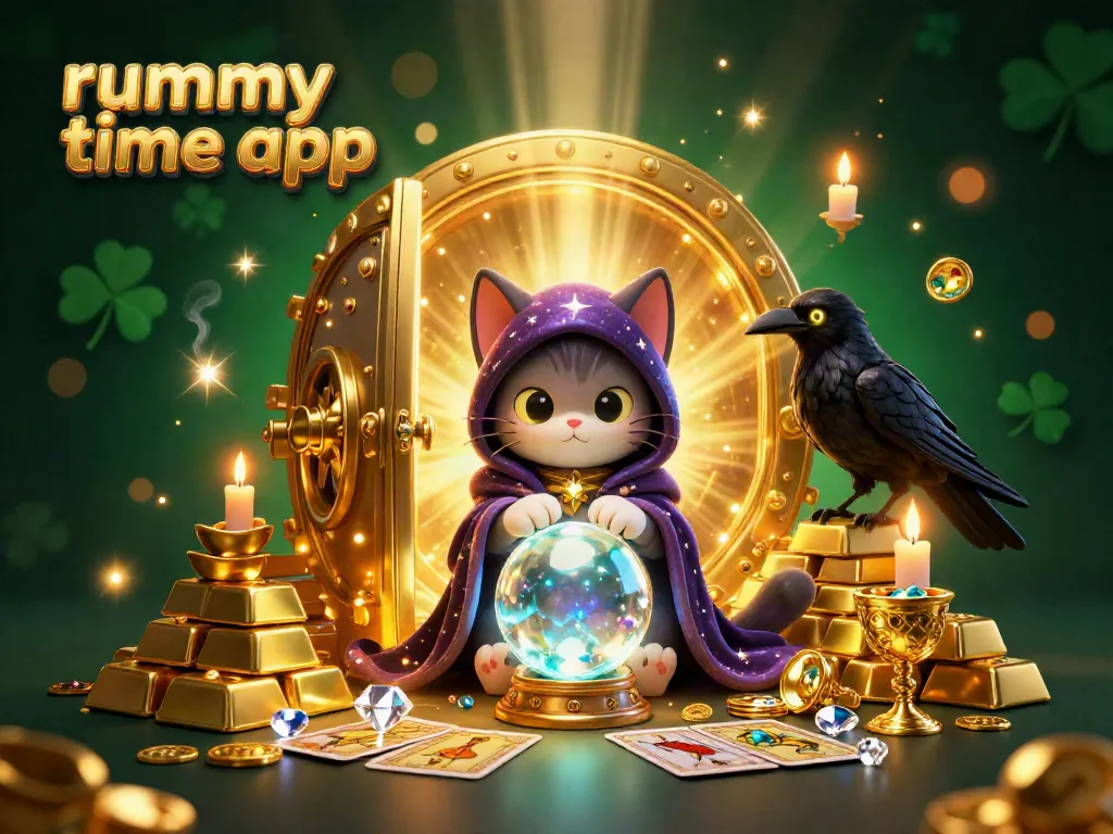Engage with the rummy time app's vibrant 3D digital world of fortune tellers, treasures, and gameplay excitement.