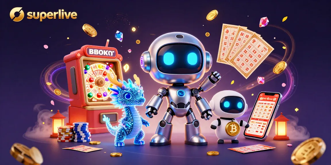 Wager on exciting lottery wins with superlive, featuring vibrant characters and dynamic game elements.