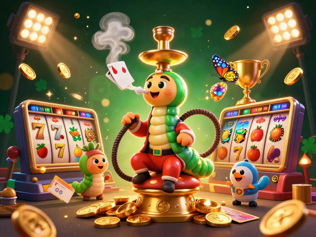 Jelajahi apk slot dengan ilustrasi yang penuh warna dan simbol slot yang menarik di latar belakang