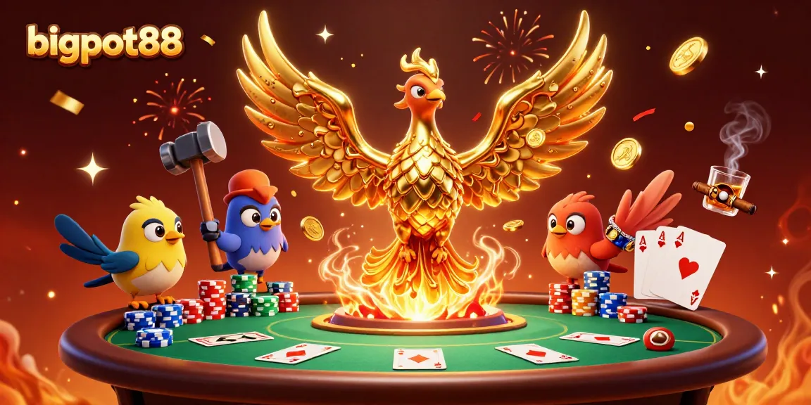 Experience bigpot88 as molten gold emerges with poker elements in a stunning 3D illustration.