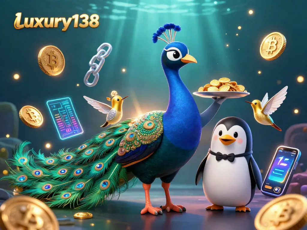 Join the action at luxury138 with vibrant characters and crypto gaming elements in a 3D scene.