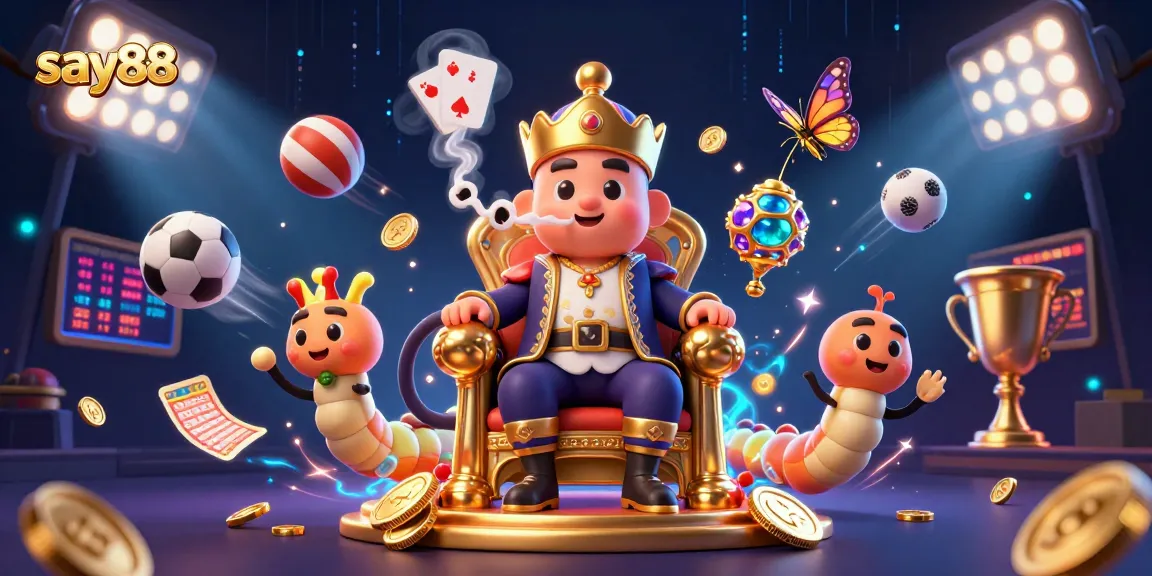 Experience the thrilling gameplay at say88 with dynamic sports balls and vibrant casino elements.