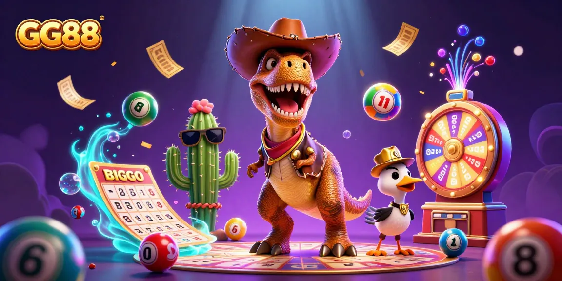 Engage with GG88's vibrant casino world featuring exciting lottery elements and dynamic characters!