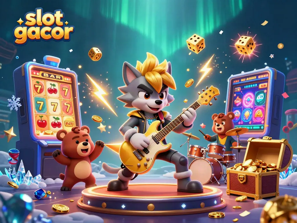 Experience the thrill of slot gacor with vibrant 3D characters and a jackpot explosion!