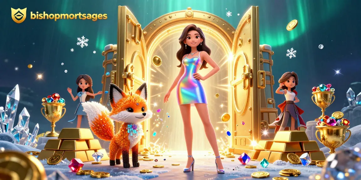 Experience vibrant gaming thrills with bishopmortgages in this colorful casino scene featuring winning treasures.