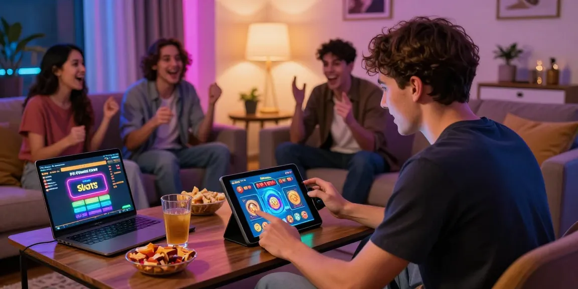 Enjoying the best game experience on Slots PK app with friends during a lively gaming night.