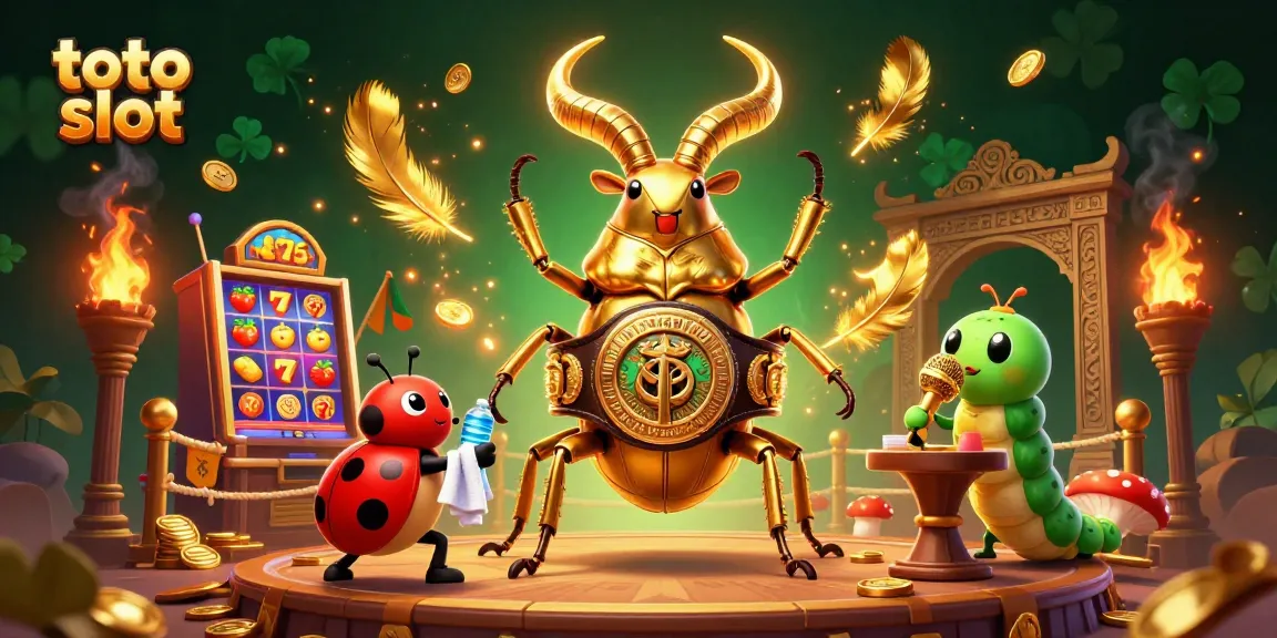 Experience the thrill of toto slot gaming with an engaging 3D scene of vibrant characters and elements.