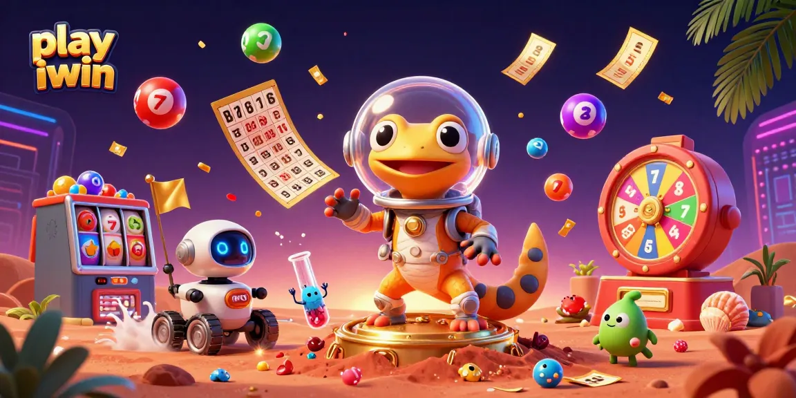 Play iwin by discovering an exciting Martian casino adventure with vibrant game elements.
