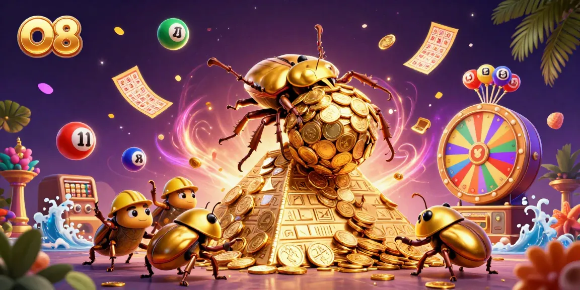 O8 enhances winning chances with a vibrant scene of dynamic lottery and casino elements, showcasing excitement.